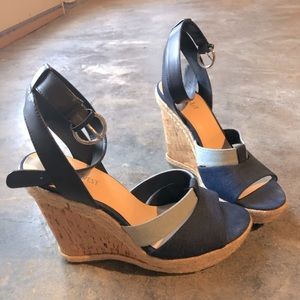 Nine West, Blue Denim Wedge, Size9.5